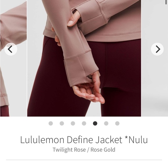 Lululemon Define Jacket nulu
Twilight Rose with rose gold zipper - Picture 11 of 13
